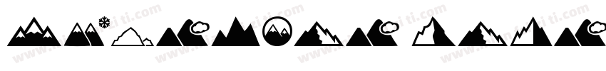 mountain sign字体转换